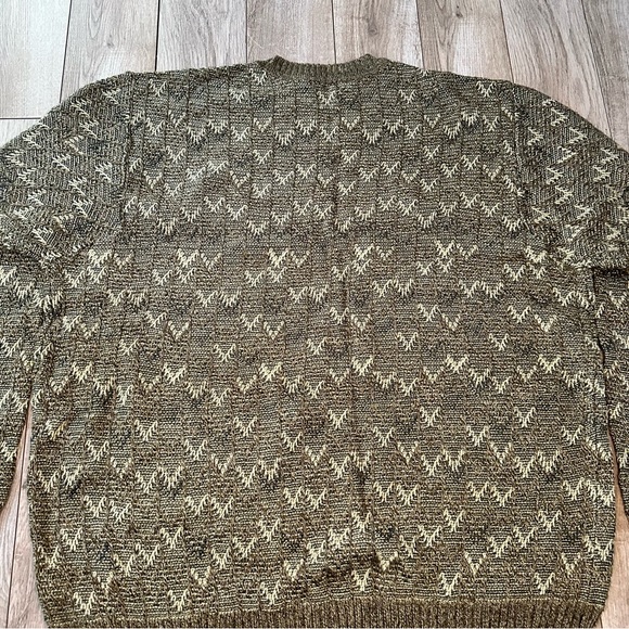 VTG 90s Van Heusen Lightweight Crew Neck Pullover Brown Sweater - Picture 5 of 6